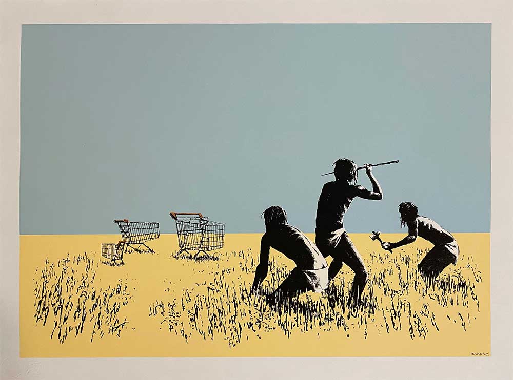 Banksy, Trolleys, 2007. 52 x 72 cm